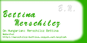 bettina merschilcz business card